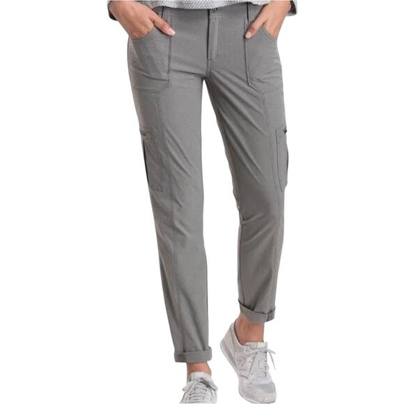 Kuhl Horizn Cargo Pants UPF 50 Skinny Fit Mid Rise Quick Dry Climbing Gray 8S - Picture 1 of 8